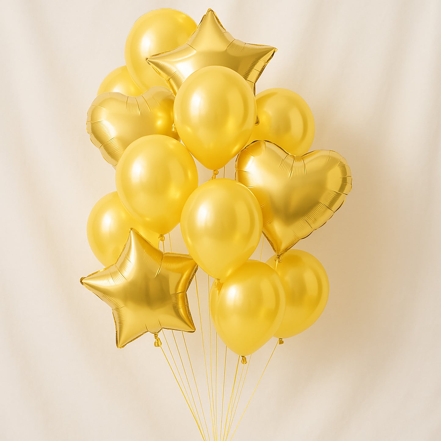 Golden Celebration Helium Balloon Set