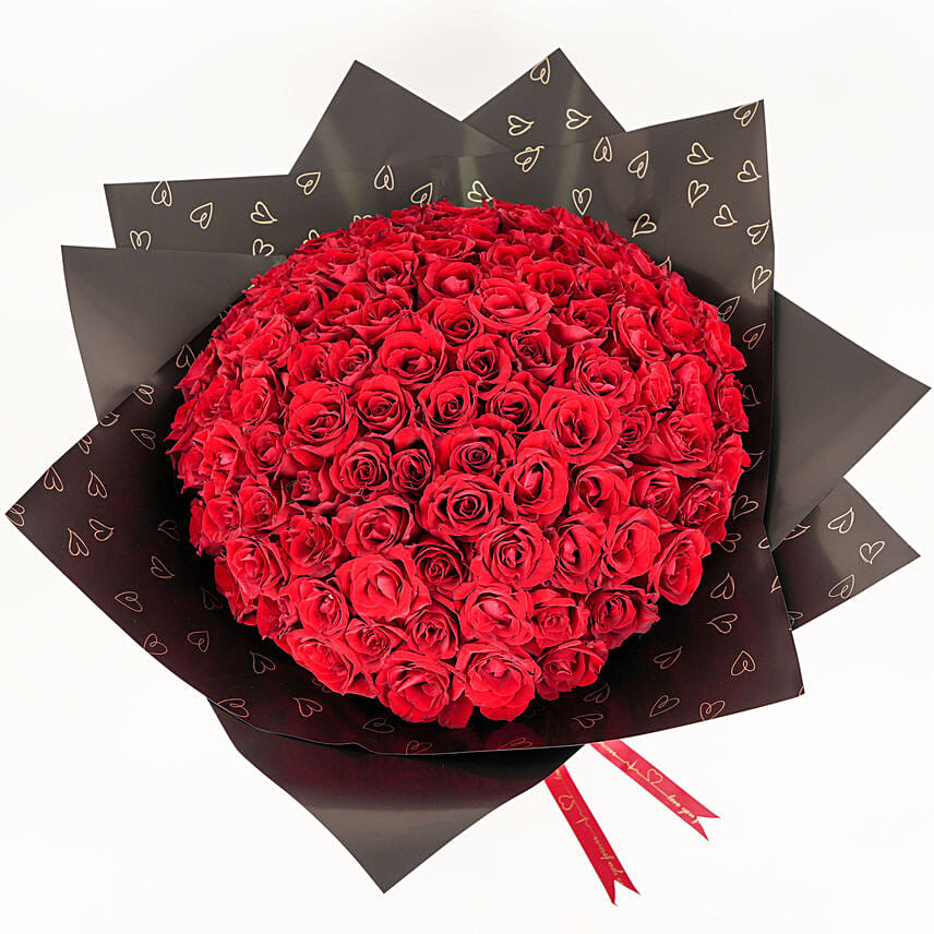 Secrets of Love 100 Red Roses Bouquet
