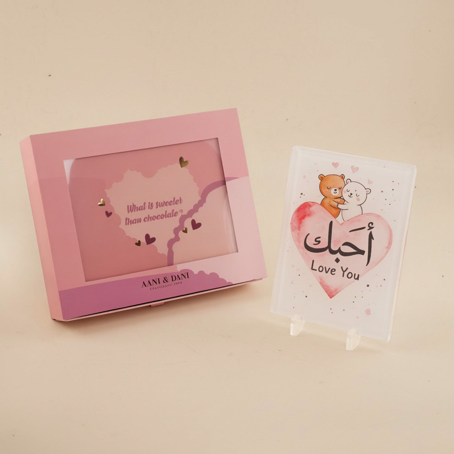 AANI & DANI Chocolate Hearts & Love You Table Top