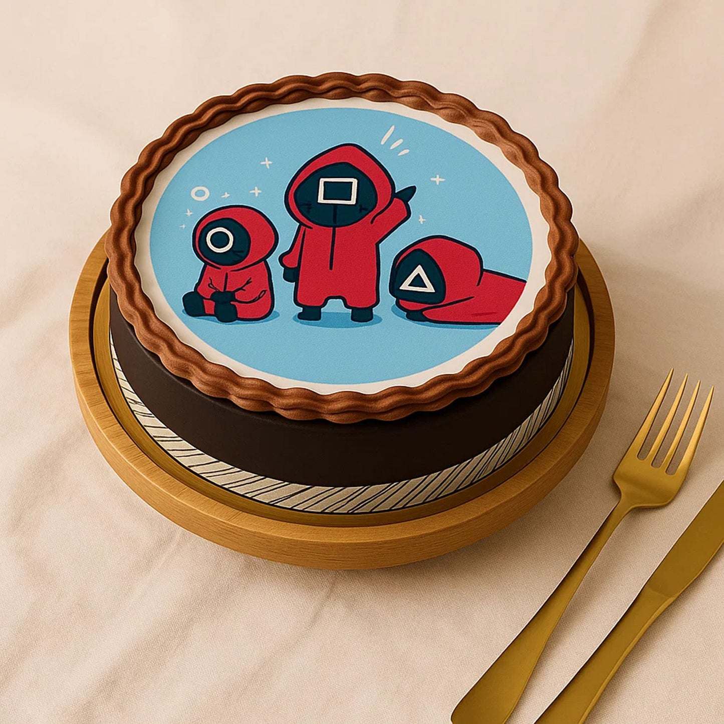 Squid Game characters Celebration Cake