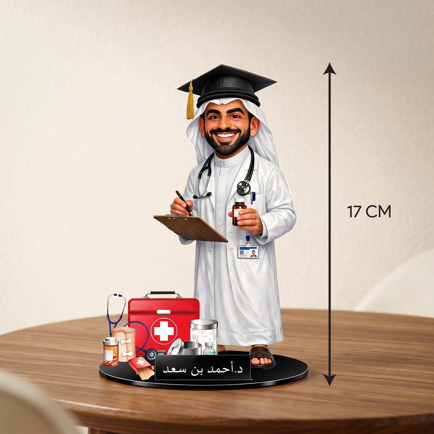 Successful Doctor Graduation Caricature