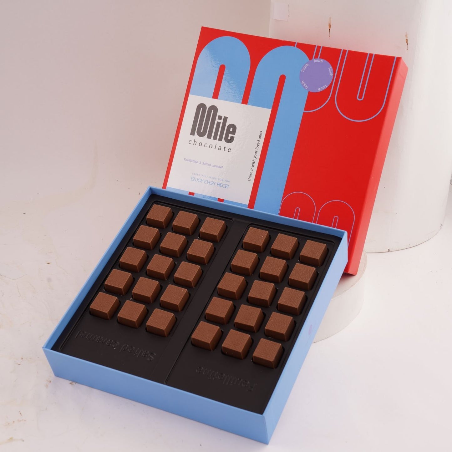Valentine Mile Chocolate with Red Rose & Carnation Vase