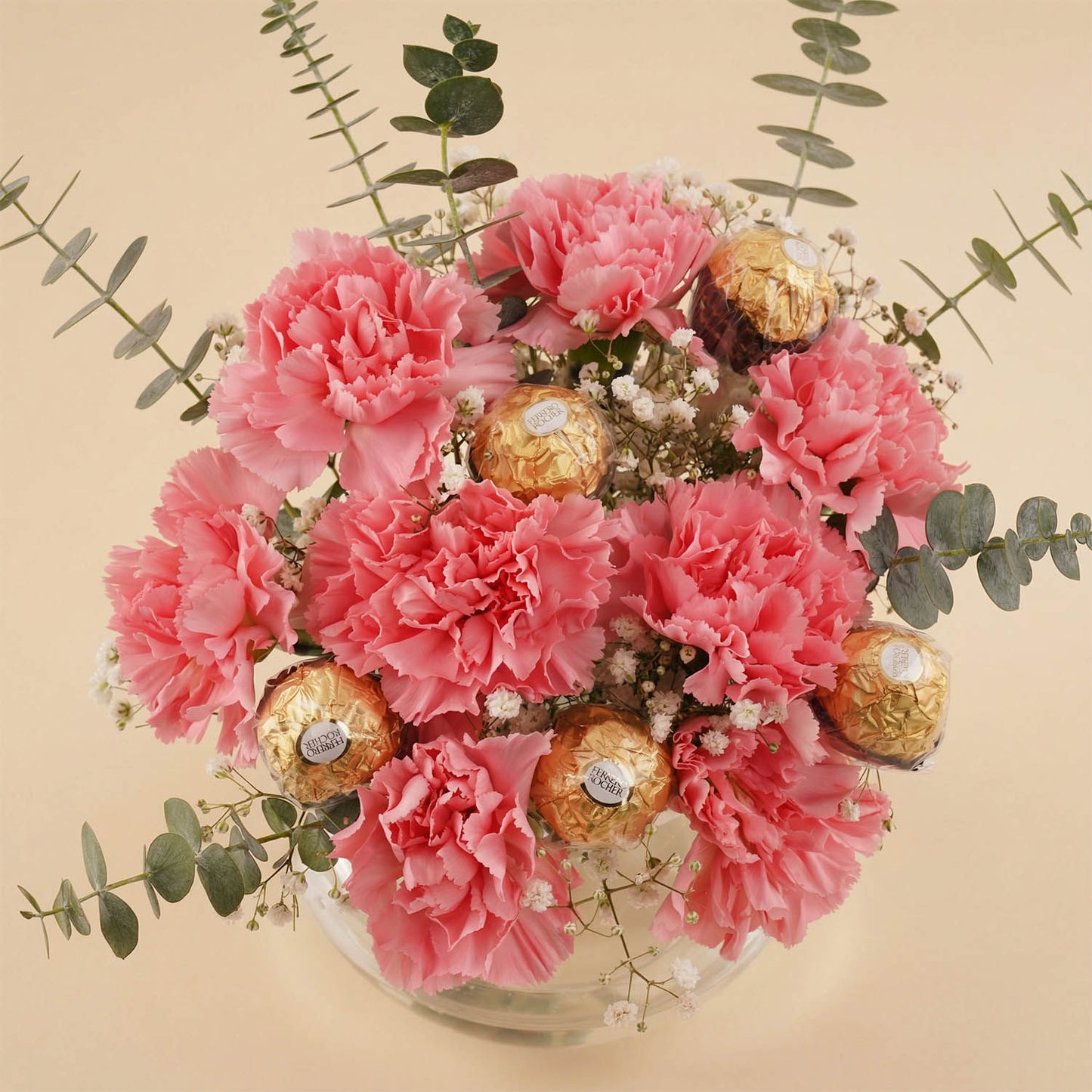 Sweet Emotions Pink Carnations & Chocolates