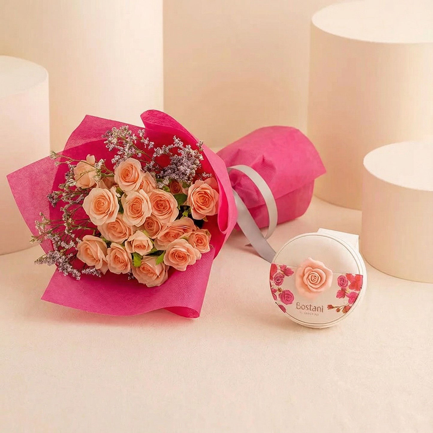 Bostani Chocolate Rose Box n Flower Bouquet