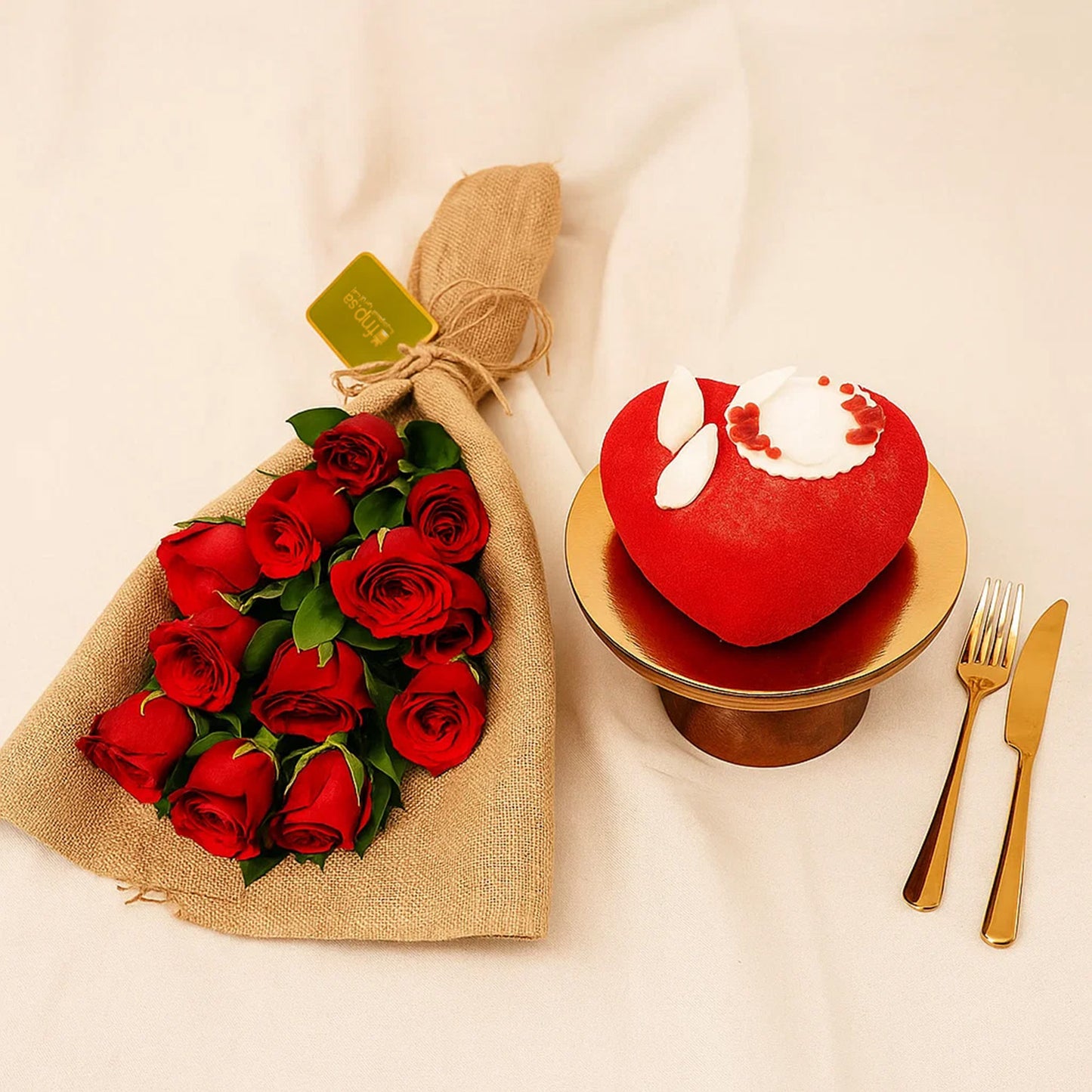 Red Heart Shape Red Velvet Cake