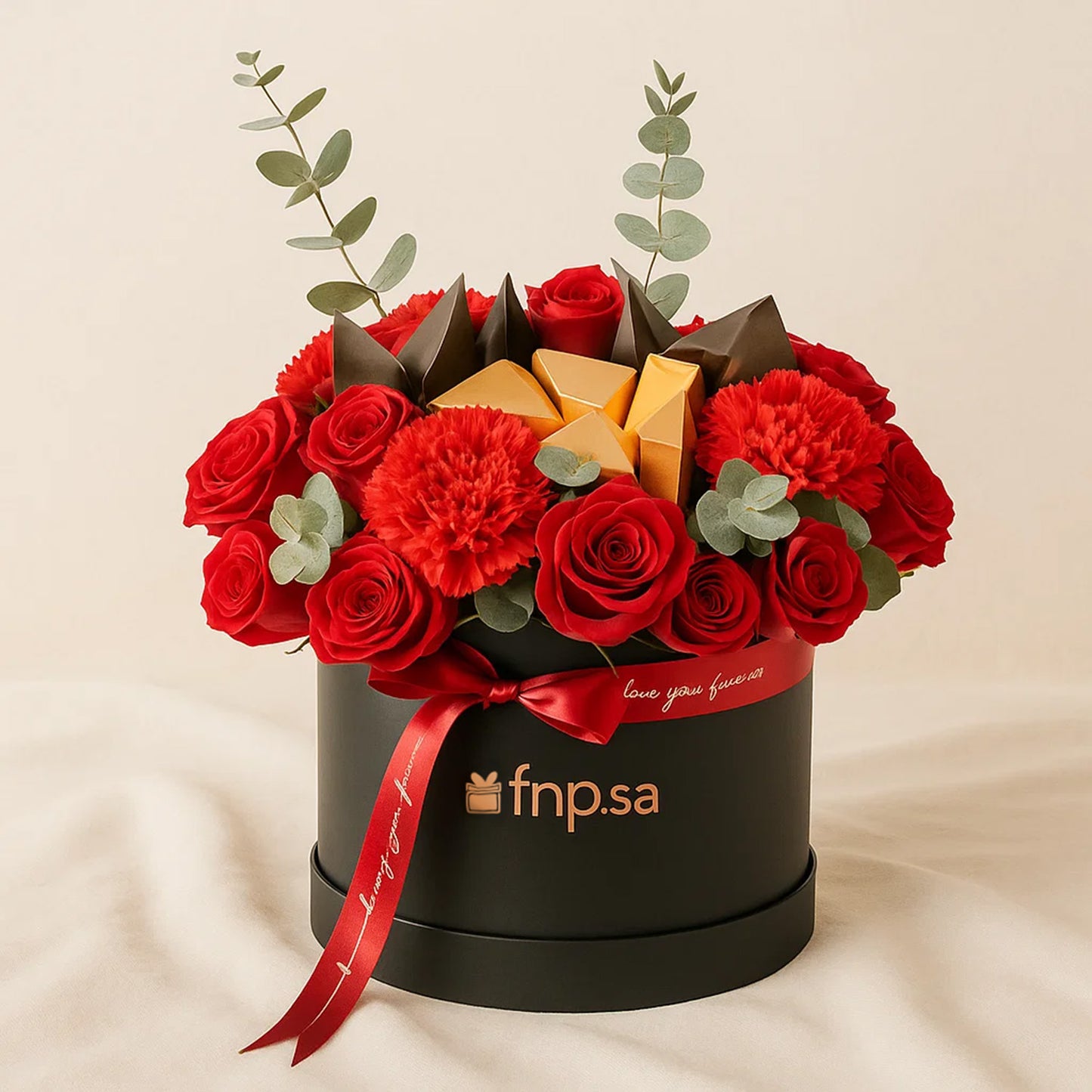 Ya Ghalak | Red Flower Box n Chocolates