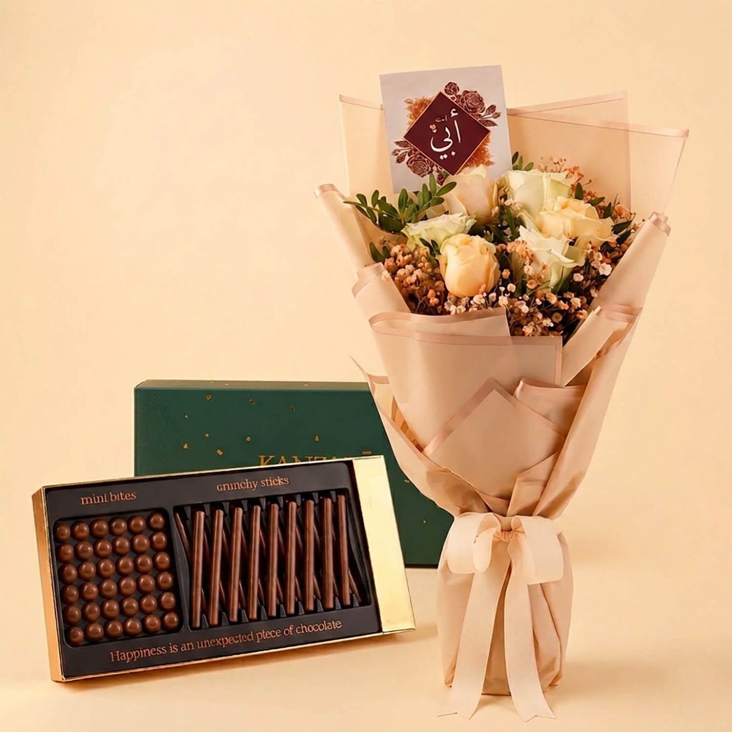 Elegant Gift of Rose Bouquet and Chocolate