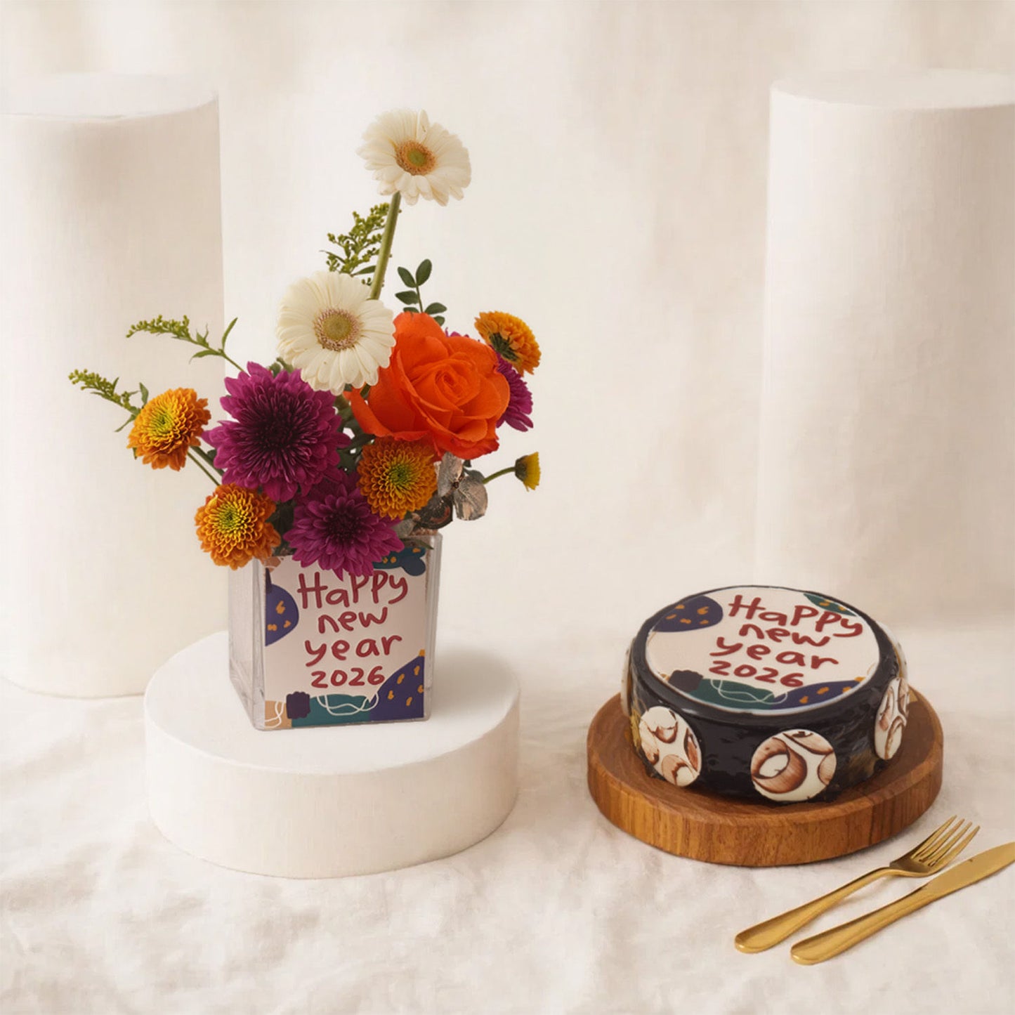 Welcome New Year Chocolate Cake