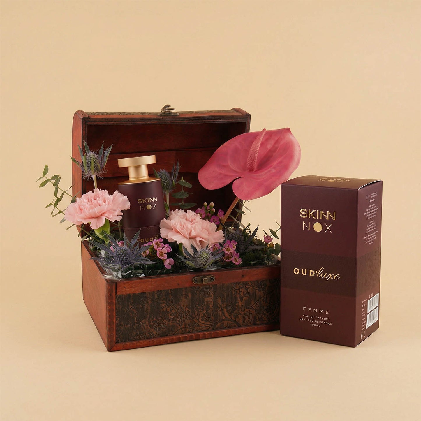 SKINN Knox Oud Perfume for Her & Carnation Box