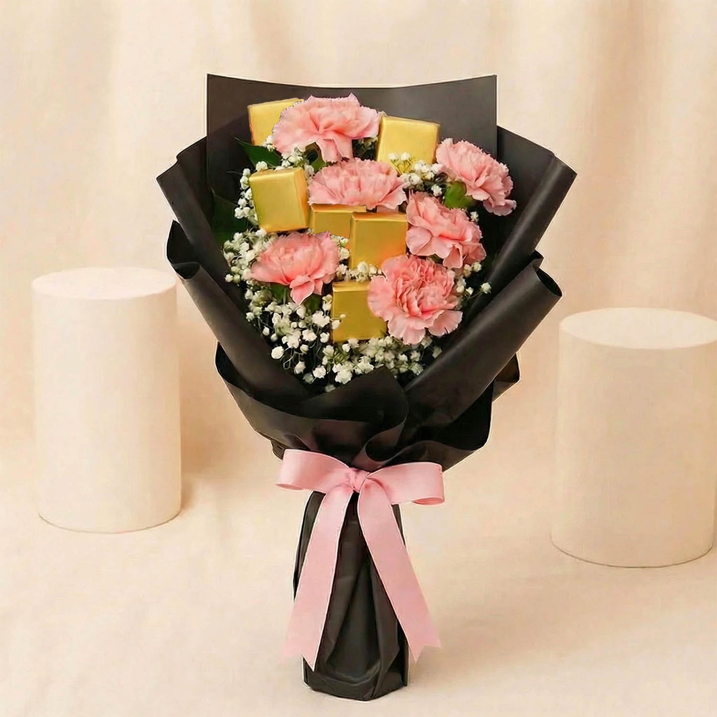 Pink Carnation Bouquet Surprise