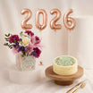 Happy New Year Flower Vase