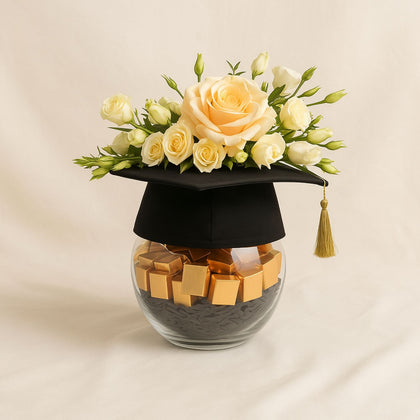 Graduation Hat Flowers And Chocolates