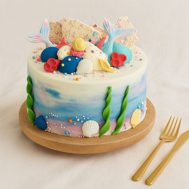 Little Mermaid Design Kids Birthday Cake