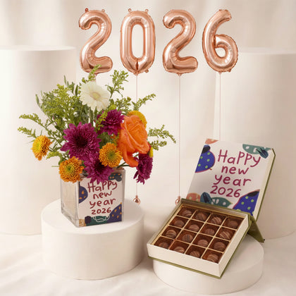 New Year Glow Flower Vase