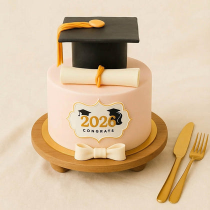 Graduation Cap Year Customized Cake