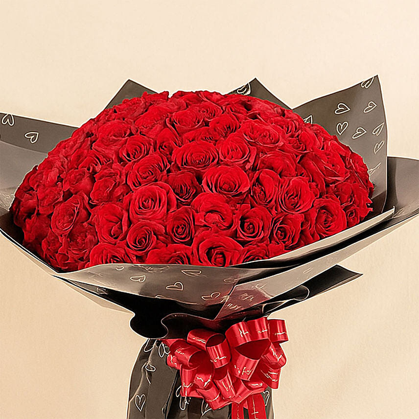 Secrets of Love 100 Red Roses Bouquet