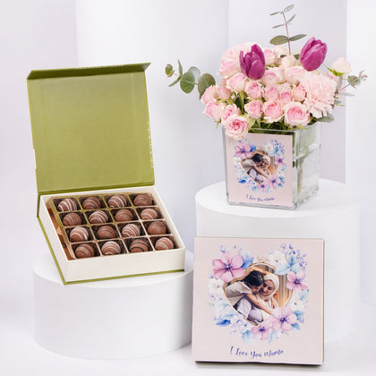 Love You Mama Personalised Flowers n Chocolates