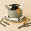 Festive Graduation Cap Designed Cake