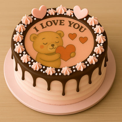  I Love You Delightful Photo Cake