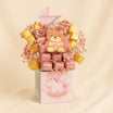 Sweet Arrival Baby Girl Chocolate Pink Vase