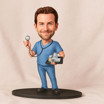 Male Nurse Caricature Personalized Gift
