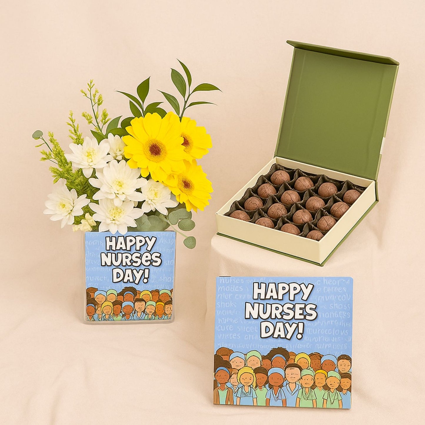  Nurses Gift Combo | Flower Vase n Chocolate 