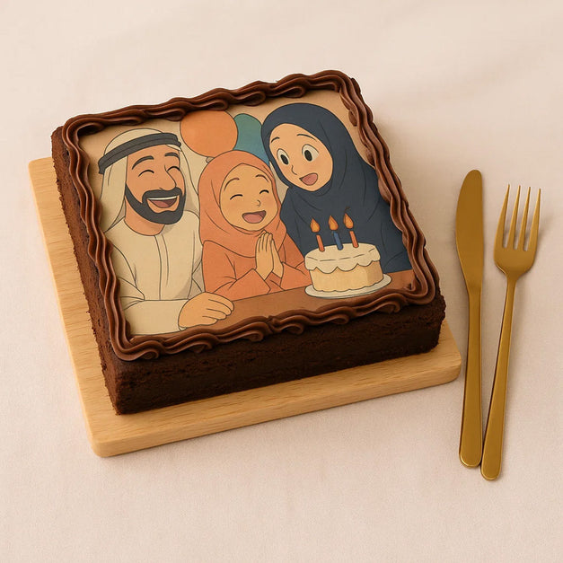 Personalised Ghibli Brownie Cake