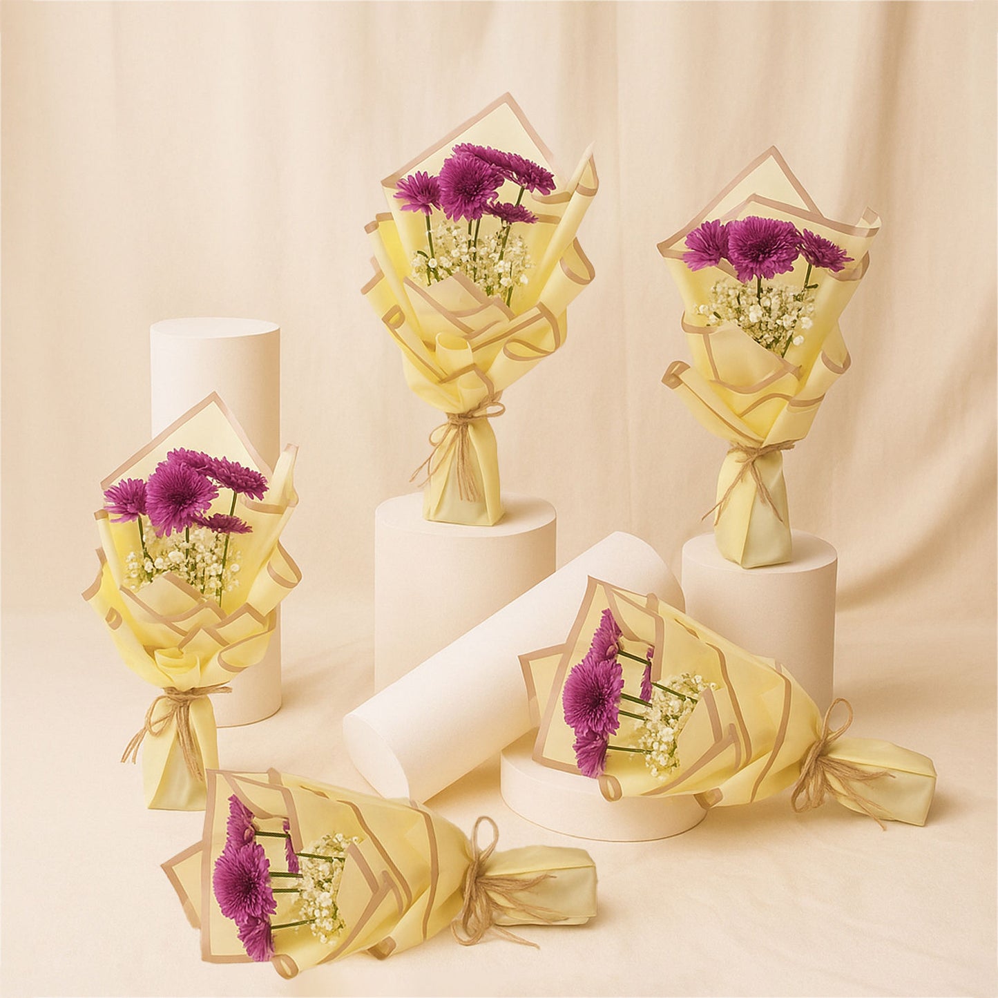 Purple Chrysanthemum Mini Flower Bouquets