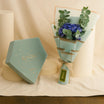 KANZAL Diamond Chocolate n Blue Hydrangea Bouquet