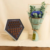 KANZAL Diamond Chocolate n Blue Hydrangea Bouquet