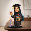 Successful Graduate Girl Caricature