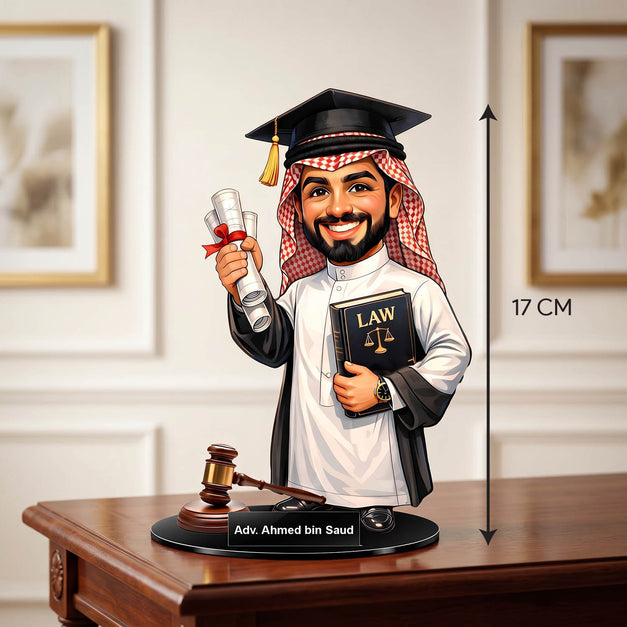 Law Graduation Success Caricature - Male