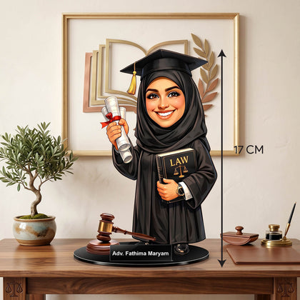Law Graduation Success Caricature - Female
