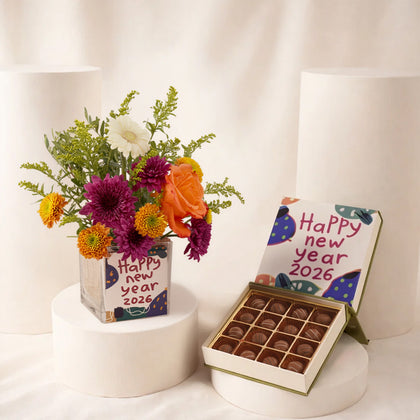 New Year Glow Flower Vase