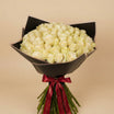 75 White Roses Flower Bouquet Pure Affection