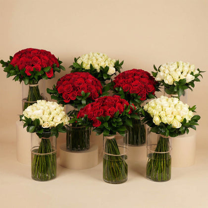 Valentine Flowers Vase Collection | Set of 8 
