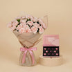 24 Pink Carnation Flower Bouquet