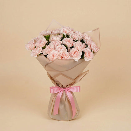 24 Pink Carnation Flower Bouquet