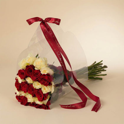 Red & White Roses Harmony Arrangement