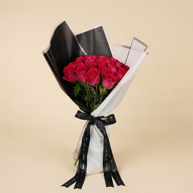 Dark Pink Flower Bouquet n Burberry London Perfume For Her
