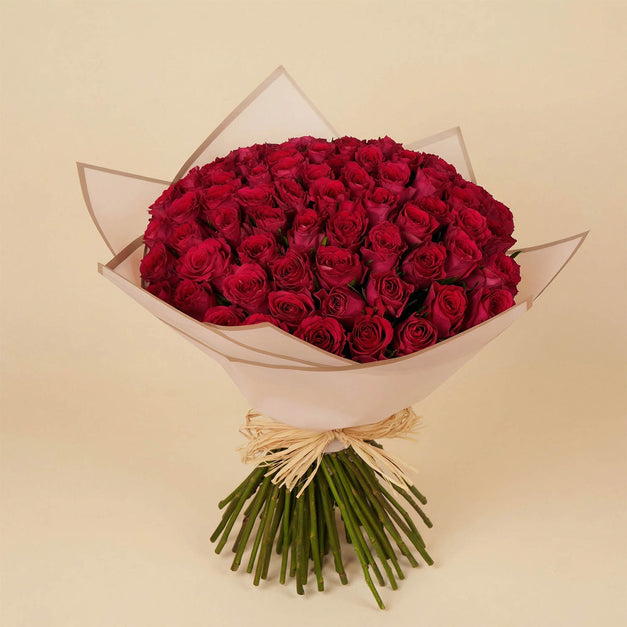 Love’s Grand | 75 Dark Pink Roses Bouquet