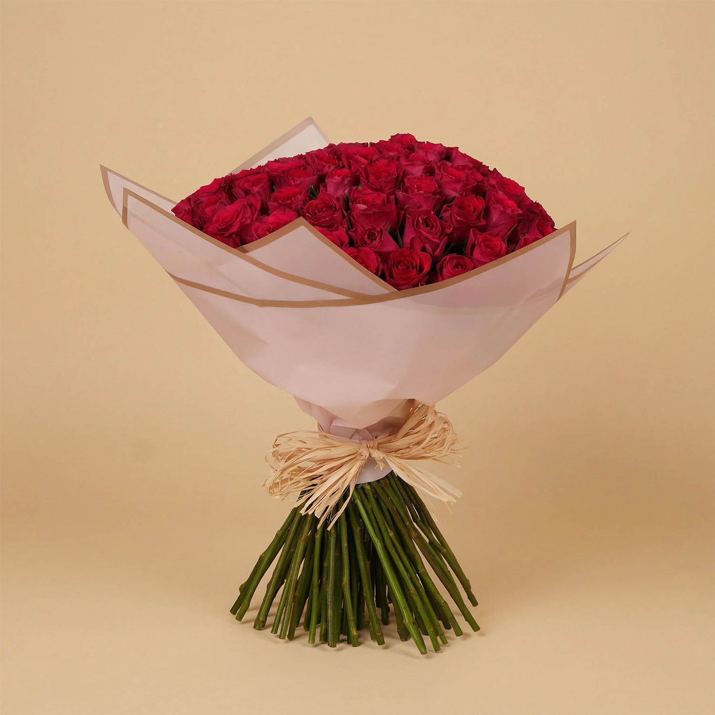 Love’s Grand | 75 Dark Pink Roses Bouquet