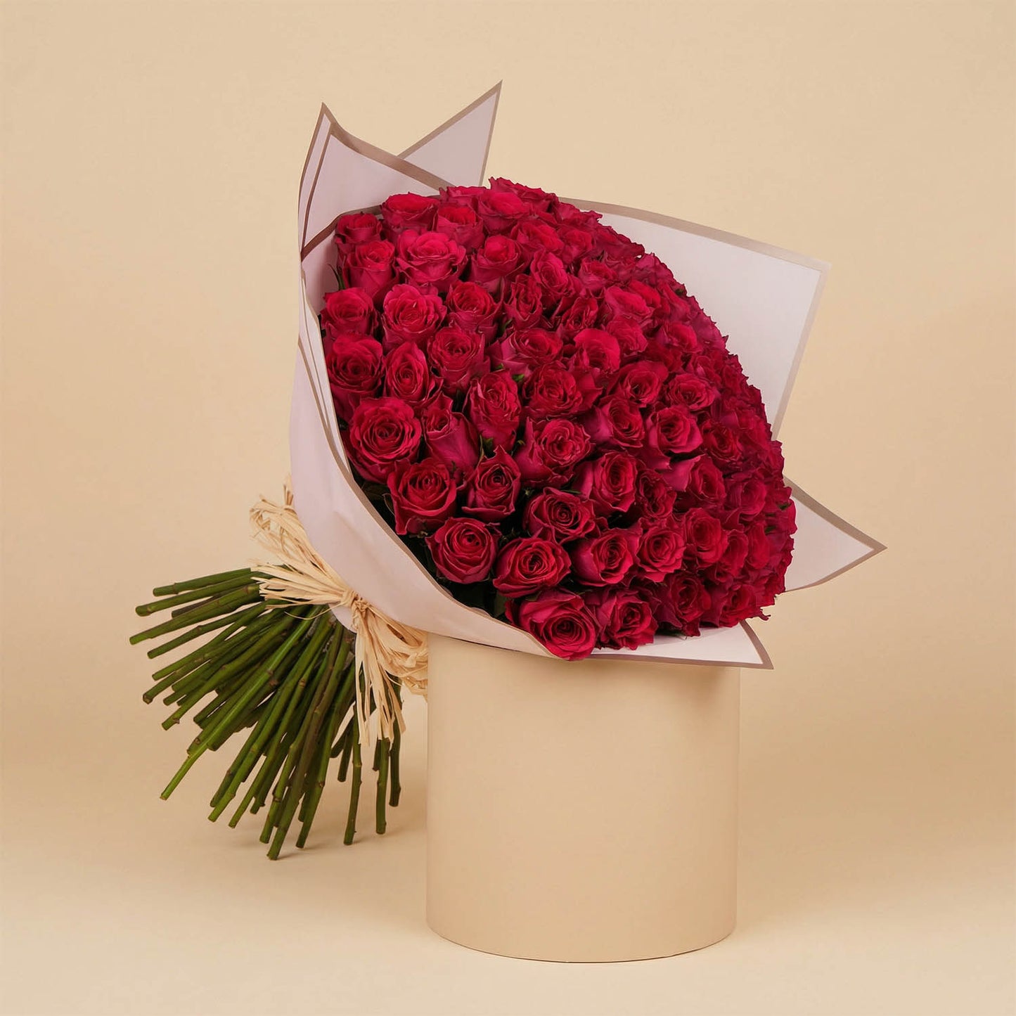 Love’s Grand | 75 Dark Pink Roses Bouquet