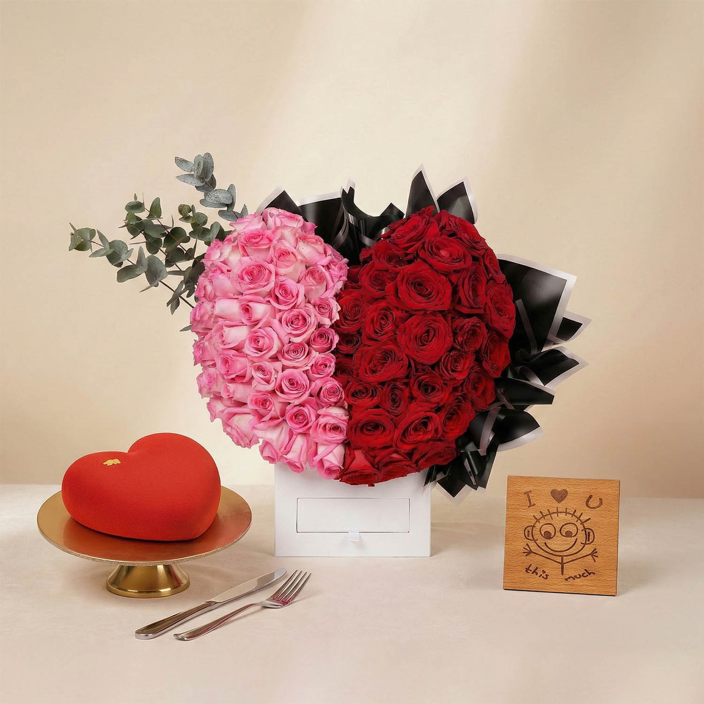 Love Promise | Heart Shape Flower Arrangement