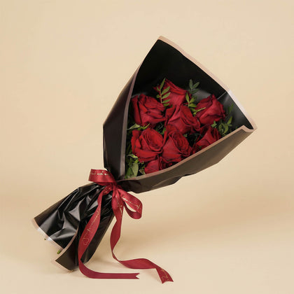 Red Rose Bouquet with Sauvage Perfume For Men