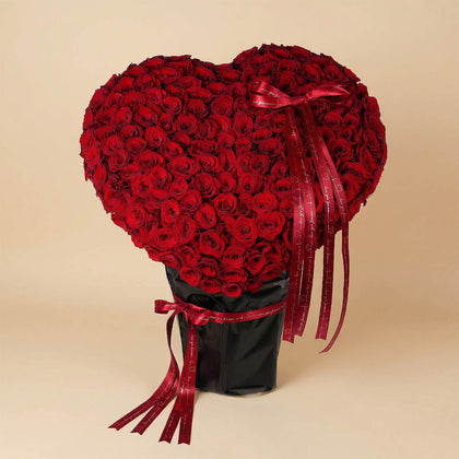 Love Eternal | Red Roses Heart Arrangement