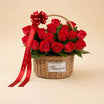Dark Pink Flower Basket Blush of Romance
