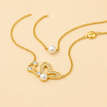 Cerruti 1881 Butterfly Earrings & Necklace Set for Her
