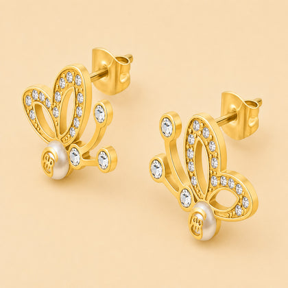 Cerruti 1881 Butterfly Earrings & Necklace Set for Her