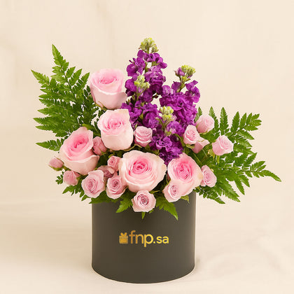 Baby Rose n Matthiola Bloom Box